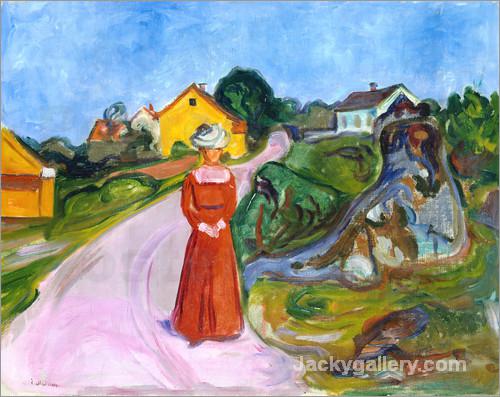 Dorfstrabe in Aasgaardstrand by Edvard Munch paintings reproduction